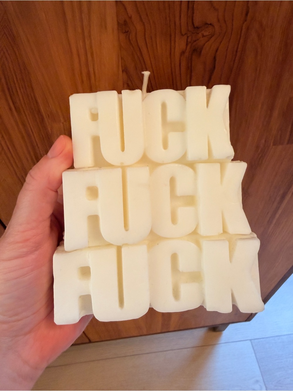 The Three F’s candle.